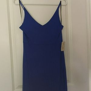 NWT FOREVER 21 LONG MAXI BLUE COTTON TANK DRESS S